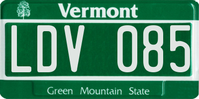 VT license plate LDV085