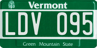 VT license plate LDV095