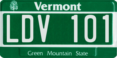 VT license plate LDV101
