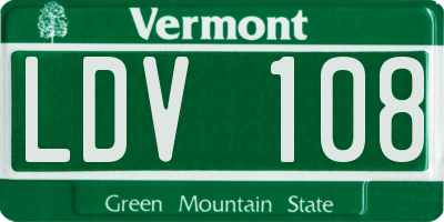 VT license plate LDV108