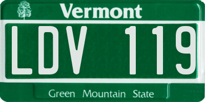 VT license plate LDV119