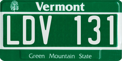 VT license plate LDV131
