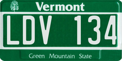 VT license plate LDV134