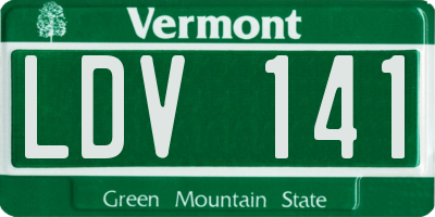 VT license plate LDV141