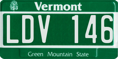 VT license plate LDV146