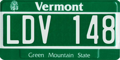 VT license plate LDV148
