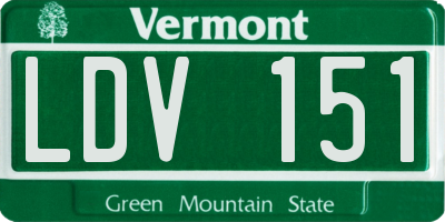 VT license plate LDV151