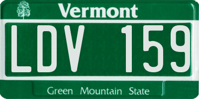 VT license plate LDV159