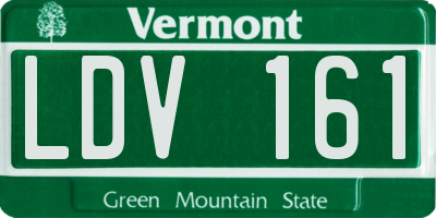 VT license plate LDV161