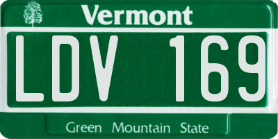 VT license plate LDV169