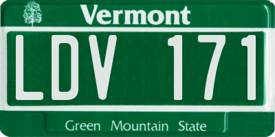 VT license plate LDV171