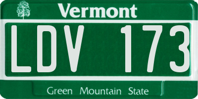 VT license plate LDV173