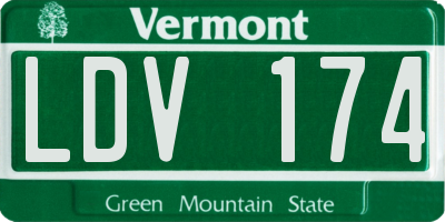 VT license plate LDV174