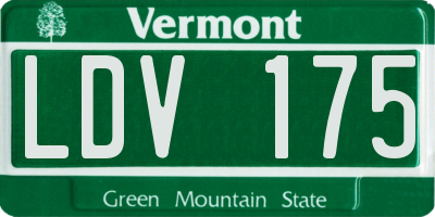 VT license plate LDV175