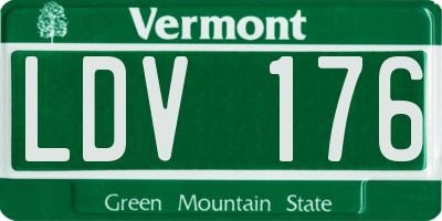 VT license plate LDV176
