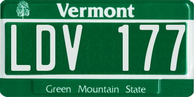 VT license plate LDV177