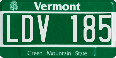 VT license plate LDV185