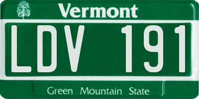 VT license plate LDV191