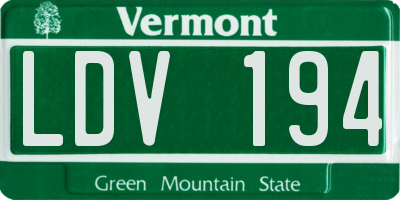 VT license plate LDV194