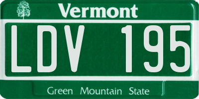 VT license plate LDV195
