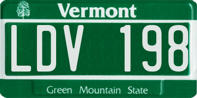 VT license plate LDV198