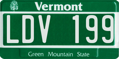 VT license plate LDV199