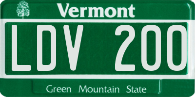 VT license plate LDV200