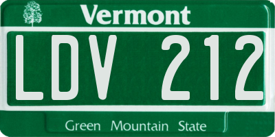 VT license plate LDV212
