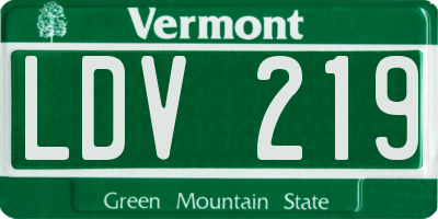 VT license plate LDV219