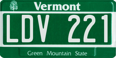 VT license plate LDV221