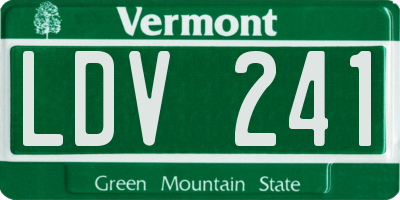 VT license plate LDV241