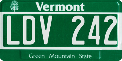 VT license plate LDV242