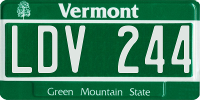 VT license plate LDV244