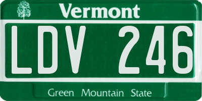 VT license plate LDV246