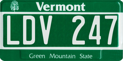 VT license plate LDV247