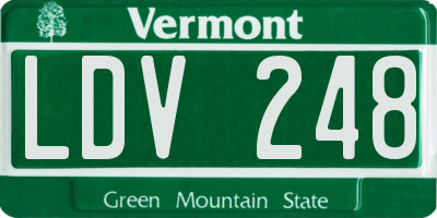 VT license plate LDV248