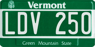 VT license plate LDV250