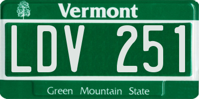 VT license plate LDV251