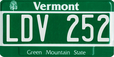 VT license plate LDV252