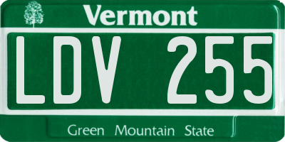 VT license plate LDV255