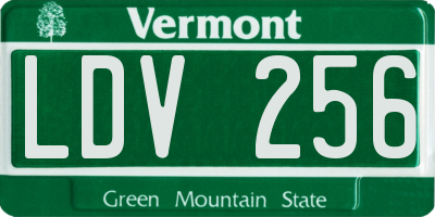 VT license plate LDV256