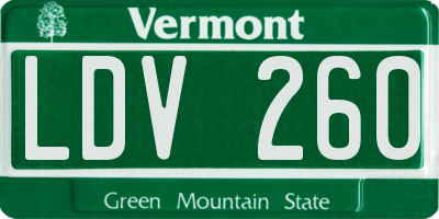 VT license plate LDV260