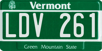 VT license plate LDV261