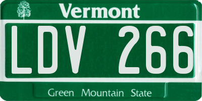 VT license plate LDV266