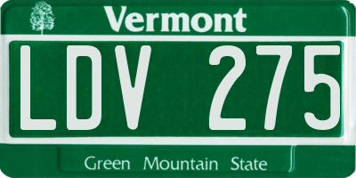 VT license plate LDV275