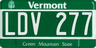 VT license plate LDV277