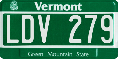 VT license plate LDV279