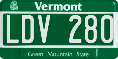 VT license plate LDV280