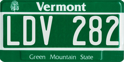 VT license plate LDV282