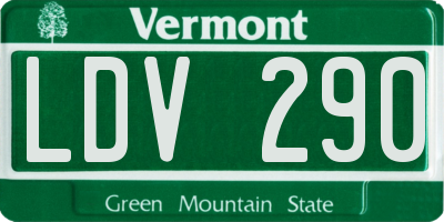 VT license plate LDV290